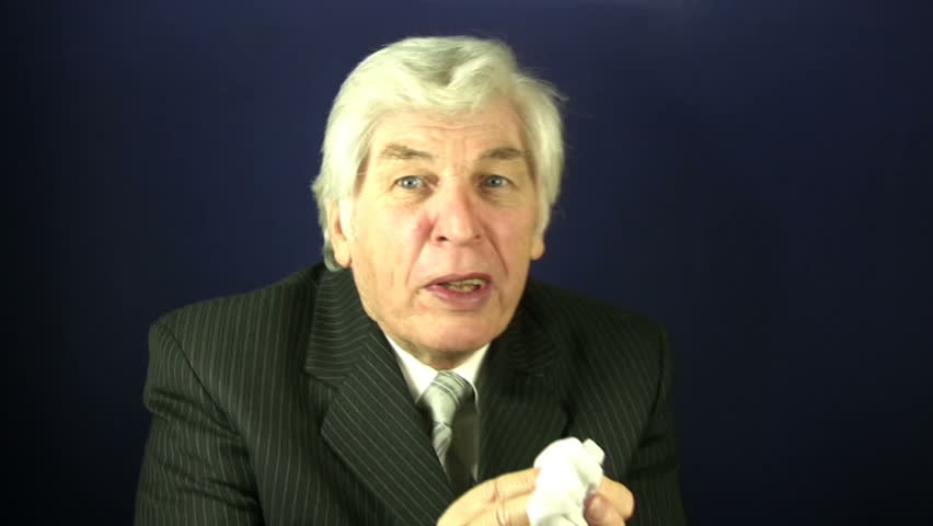 Sneezing senior male