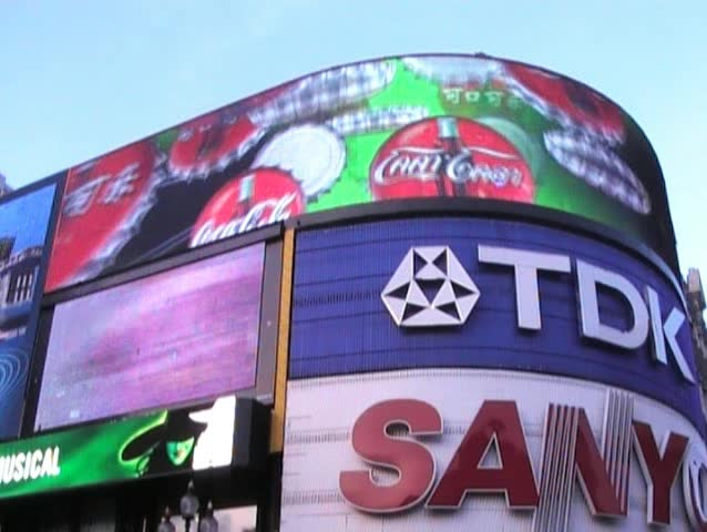 Piccadilly Circus advertising at Christmas