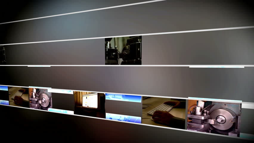 multiscreen industrial production montage FULL HD