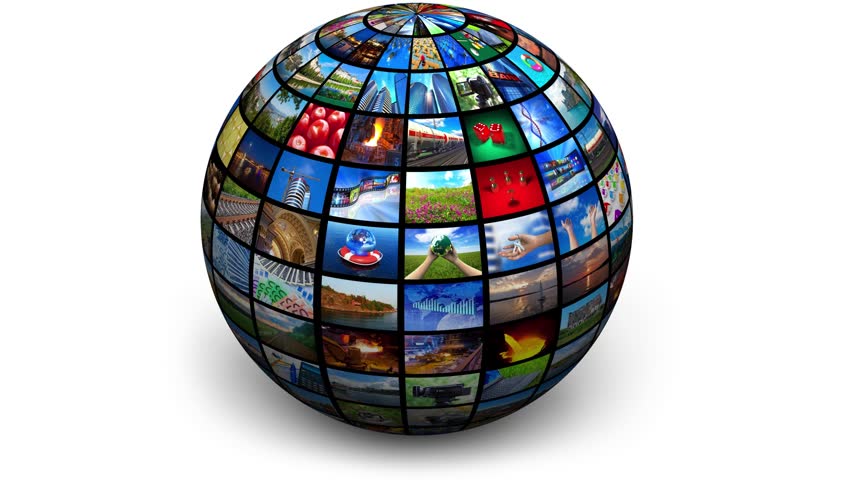 Rotating picture globe