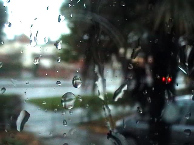 Raindrops on window