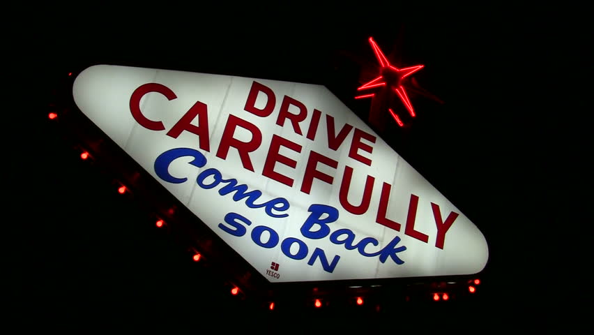 Back view of Welcome to Fabulous Las Vegas sign