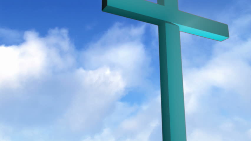 Glowing Cross and Cloud