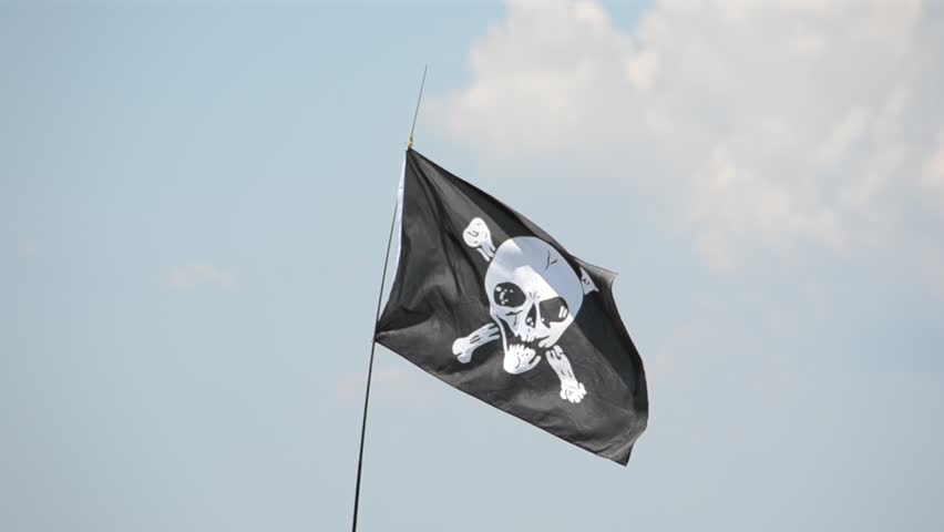Flag of a Pirate skull and crossbones