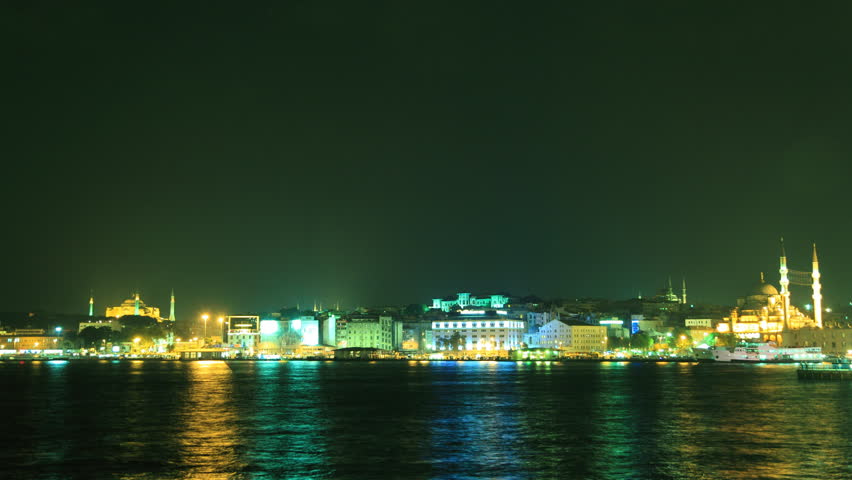 Golden Horn bay in Istanbul timelapse