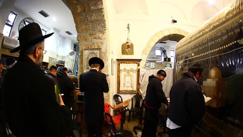 BETHLEHEM, ISRAEL - DECE,BER 10: Jews visit and pray at ancient tomb site believed to be the burial place of the biblical Matriarch Rachel, Bethlehem, December 10 2010, Bethlehem, Israel. 