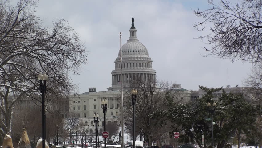 The US Capital in the Snow