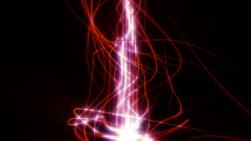 Linear motion graphic with pink and red swirling designs