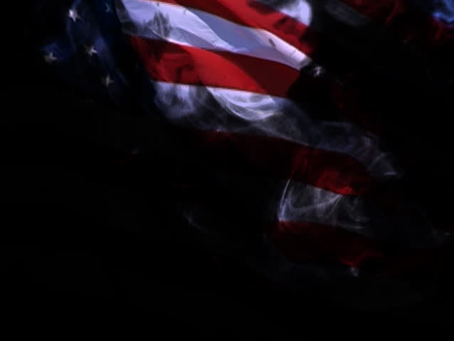Abstract Of The United States Flag Blowing In The Wind