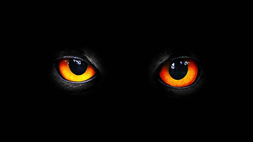 High Definition Animation Of Cartoon Demon Evil Eyes. Stock Footage