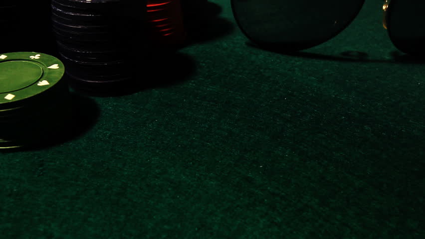 Poker table.Showdown 5 draw.Royal Flush.