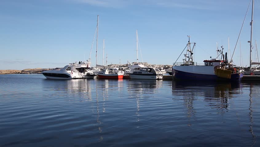 Marina and boats at Verdens Ende, Norway - Full HD