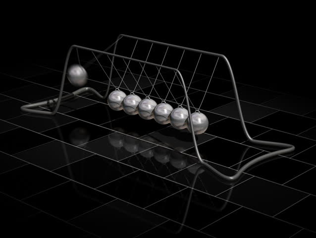 newtons cradle 02 - motion blur (340 frames)