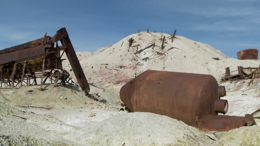 An abandoned sulfur mine in Death Valley.