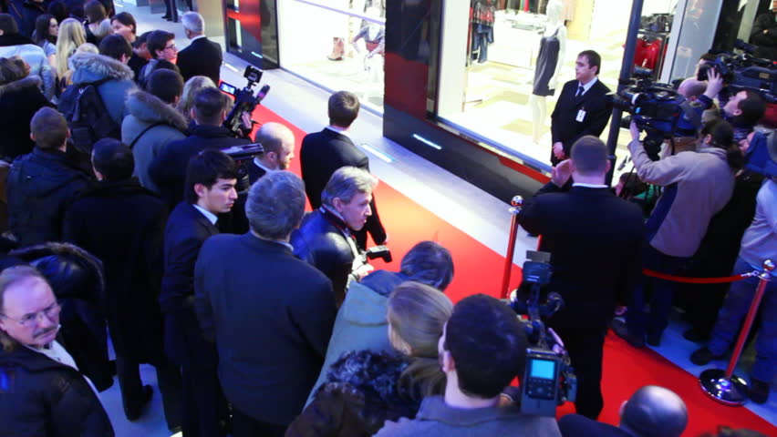 MOSCOW, RUSSIA - FEBRUARY 13: Journalists wait for arrival famous actress Milla Jovovich outside shopping mall Vegas on February 13, 2011 in Moscow, Russia. Jovovich signed a star with her name on Moscow's Walk of Fame that same night. 