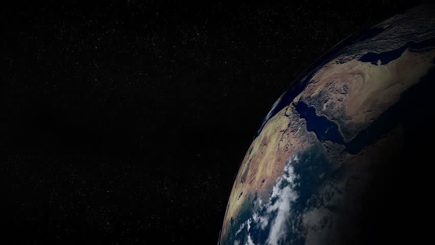 Earth Planet - Right Rotate and Flare