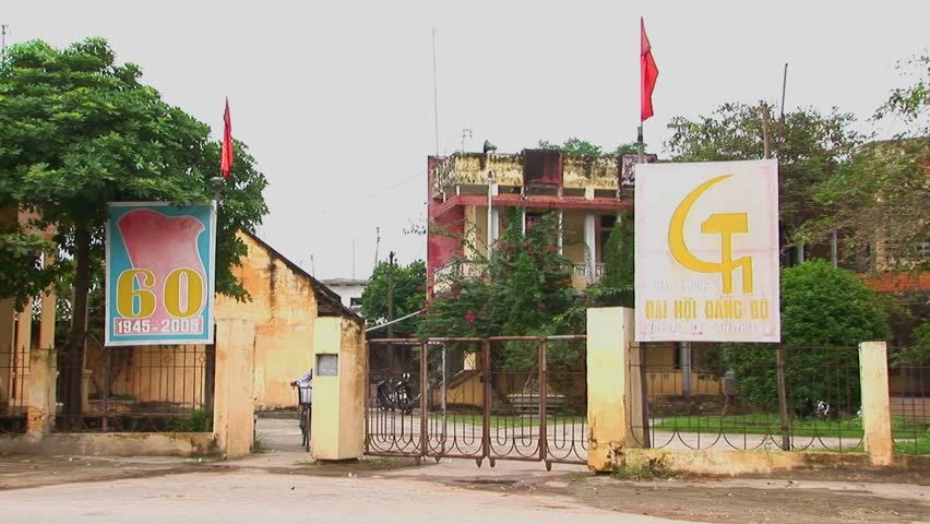 A local communist party building in Vietnam