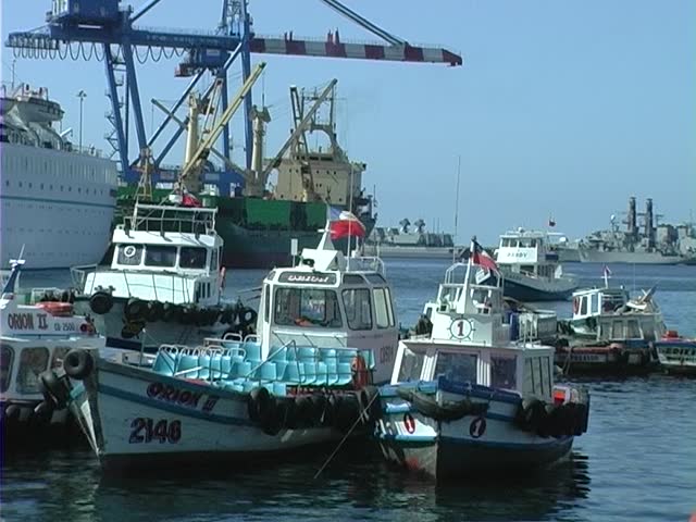 Boats in Valparaiso, Chile