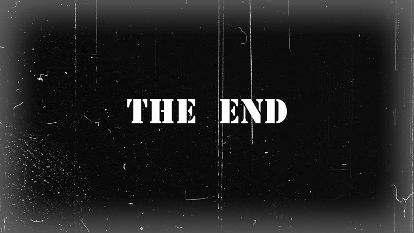 Animated imitation of 35mm film projection, finally title, scratches.