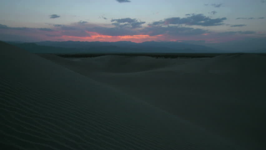 Time-lapse dawn over beautiful sand dunes at White Sands National Monument