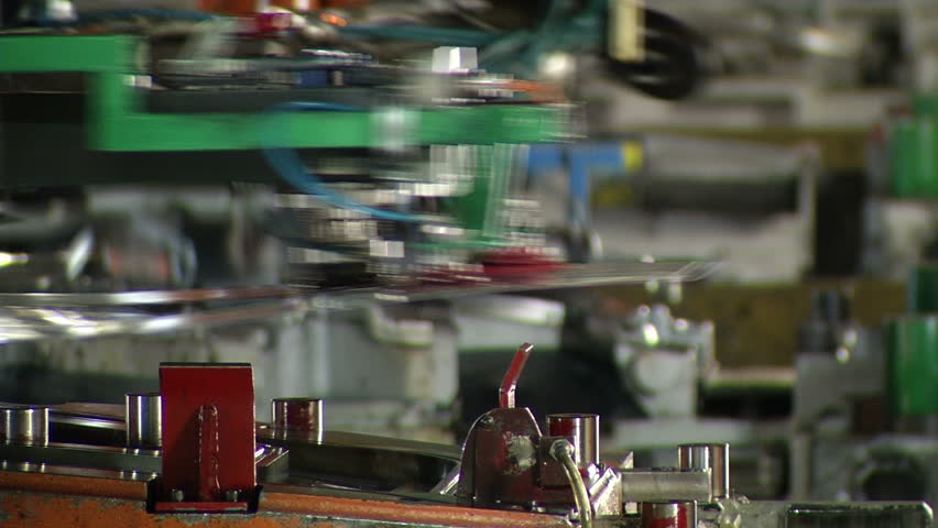 Production in Automobile Factory with robots