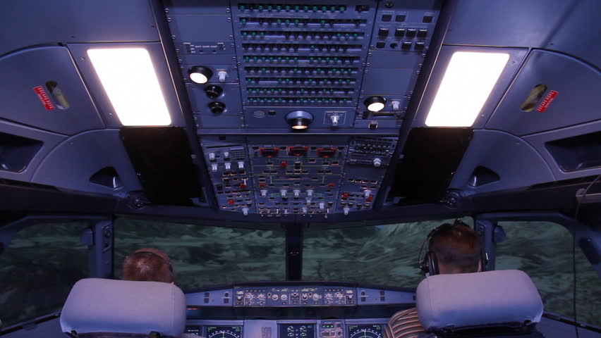 Simulator for training pilots of the aircraft
