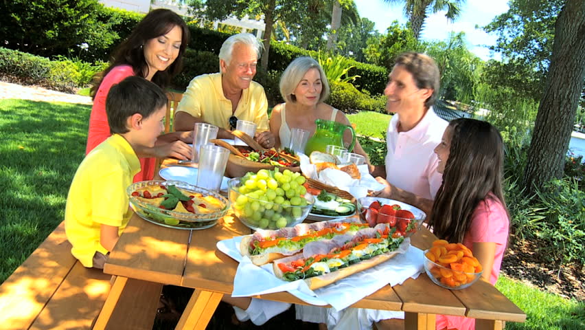 outdoor family picnic