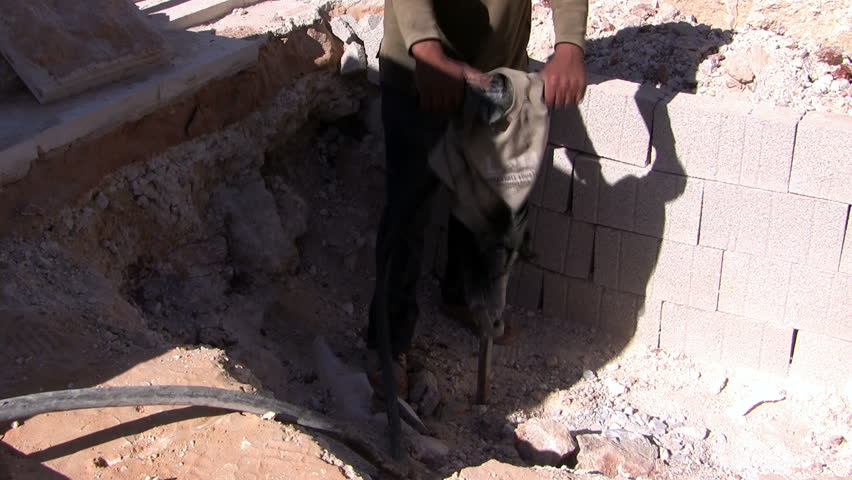 construction worker doing his duty.