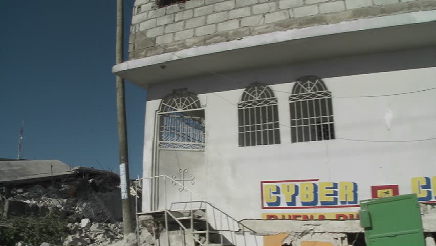 PORT-AU PRINCE, HAITI - CIRCA 2010: a destroyed building circa 2010 in Haiti.