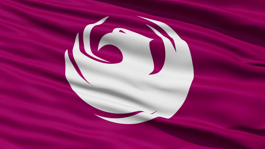 Phoenix Waving American State Capital City Flag Animation