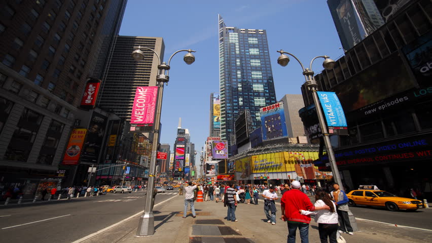 Times Square in New York City, time lapse video