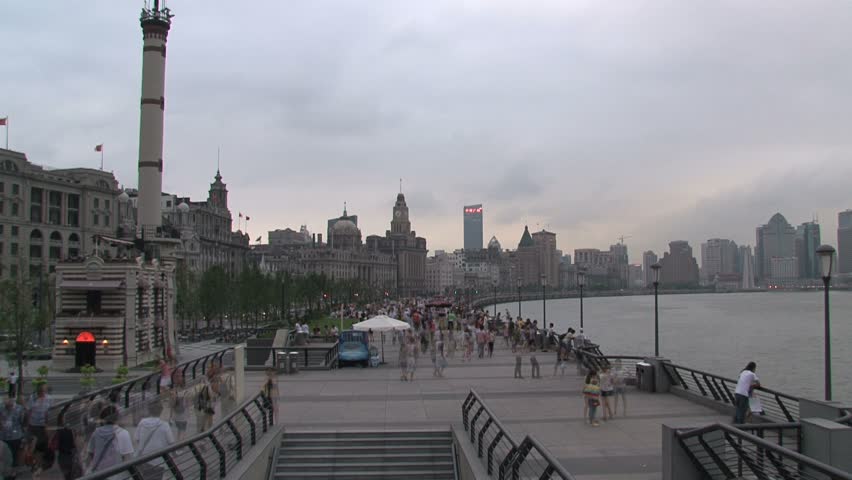Time-lapse skyline view of Shanghai