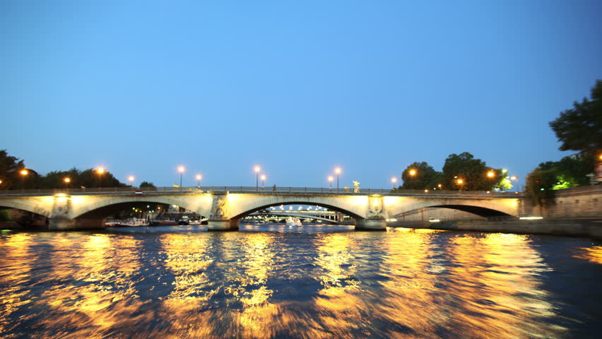 Timelapsed Seine Tour Night