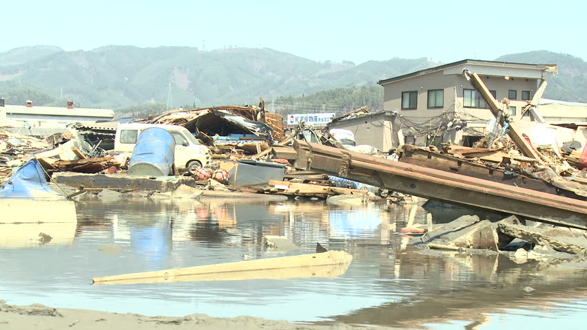 Tsunami Aftermath Destruction In Japan