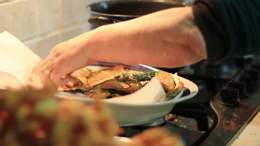 Expert cook fry bread and vegetables - Fried