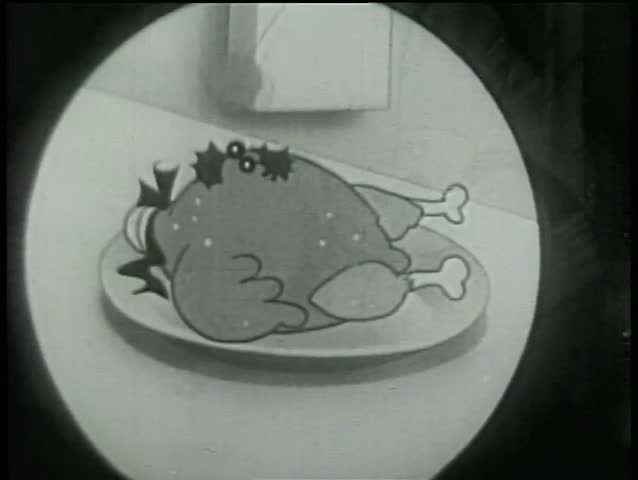 Roasted chicken dissolving to bones