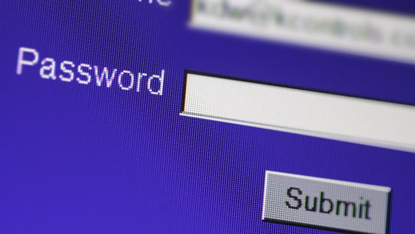 Typing password on computer
