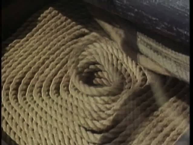 Rope unraveling on boat