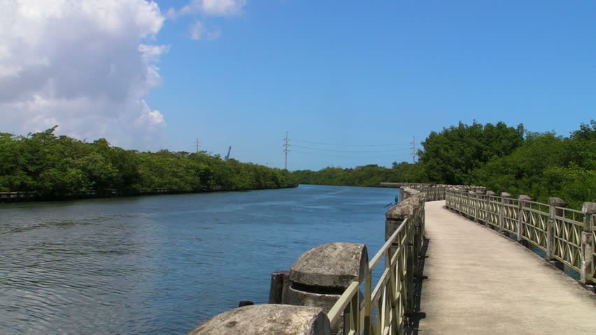 Elevated Linear Running Jogging Walking Park on River Side 