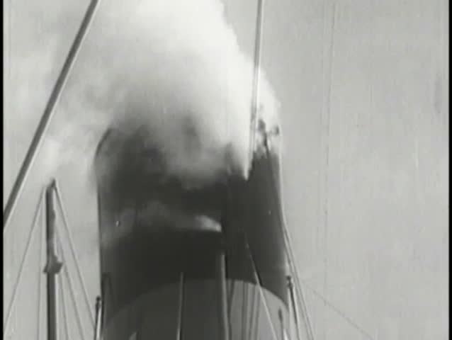 Close-up of smoke emitting from ship's smokestack