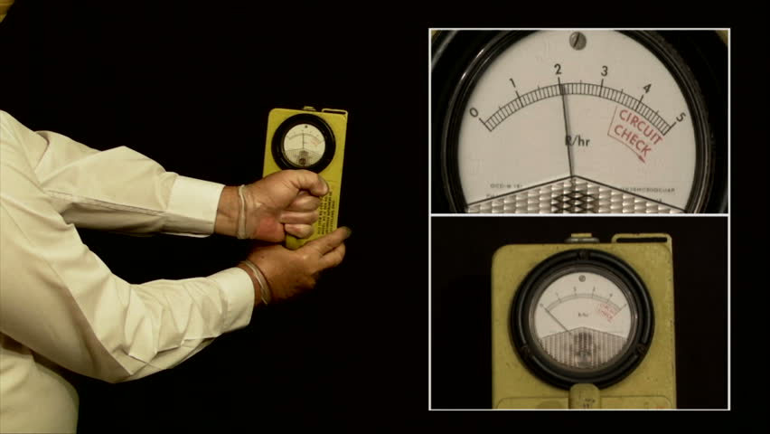 man with geiger counter