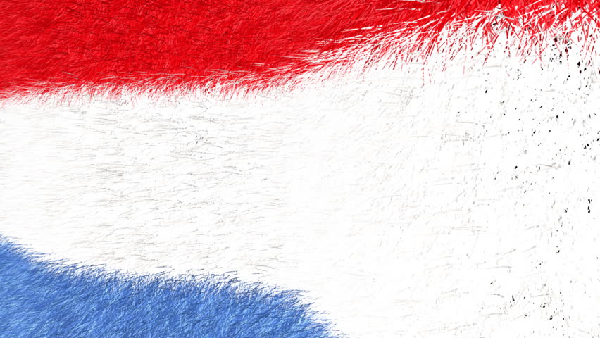 Flag of Netherlands 04 - furry flag of Netherlands waving in the wind.
