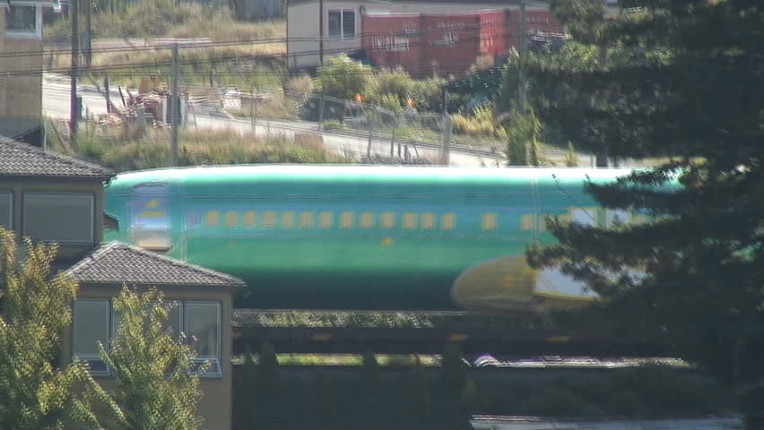 Airplane Fuselages Moved By Train