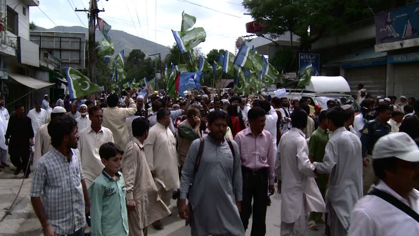 ABBOTTABAD, PAKISTAN - MAY 6: Anti US protesters burn tires at a rally held by Islamist parties over the killing of Osama Bin Laden in Abbottabad, Pakistan on May 6 2011