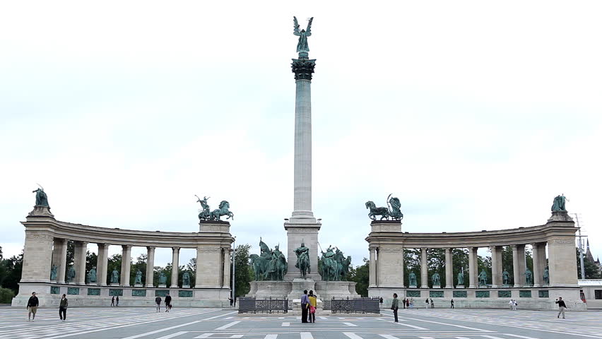 Street View of Budapest, Heroes Square, Andrassy Avenue