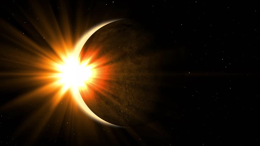 Detailed solar eclipse
