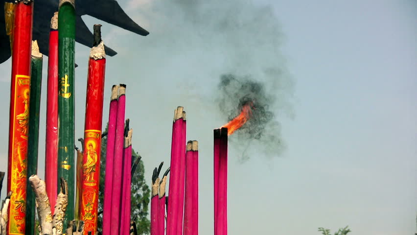 incense stick in the holy Confucius Tempel in China (repeatable)