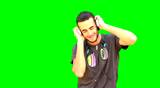 Green Screen man Dance dancer dancing music headphones hear fashion dj