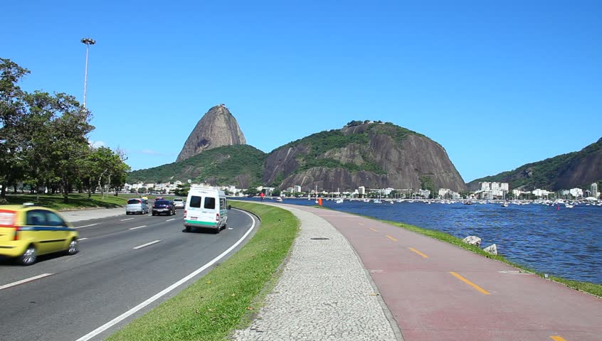 the sugar loaf at sunset in rio de janeiro brazil 