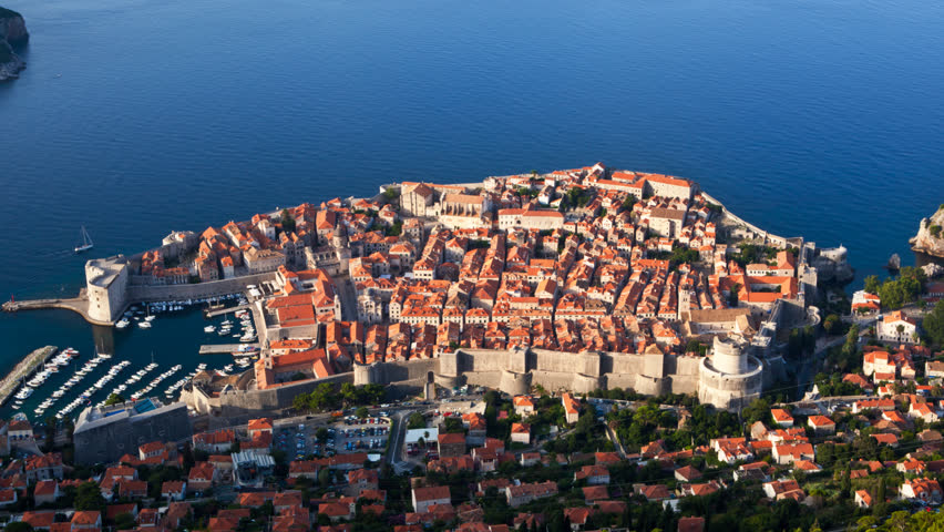 Early morning time lapse shot, Dubrovnik old city. Just before sunrise.